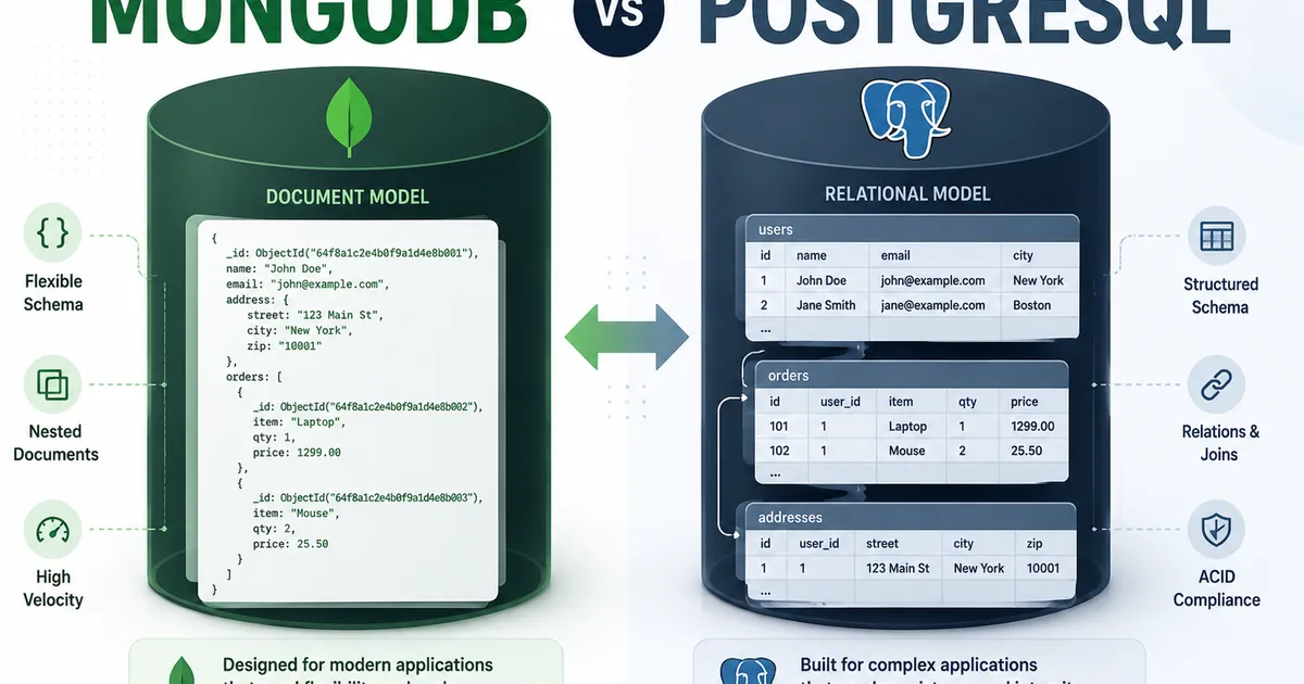 MongoDB vs PostgreSQL: Which Database Should You Choose in 2026?