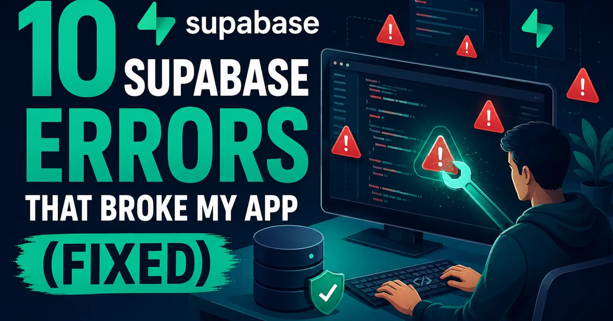 10 Supabase Errors I Faced in Production (And Their Fixes)