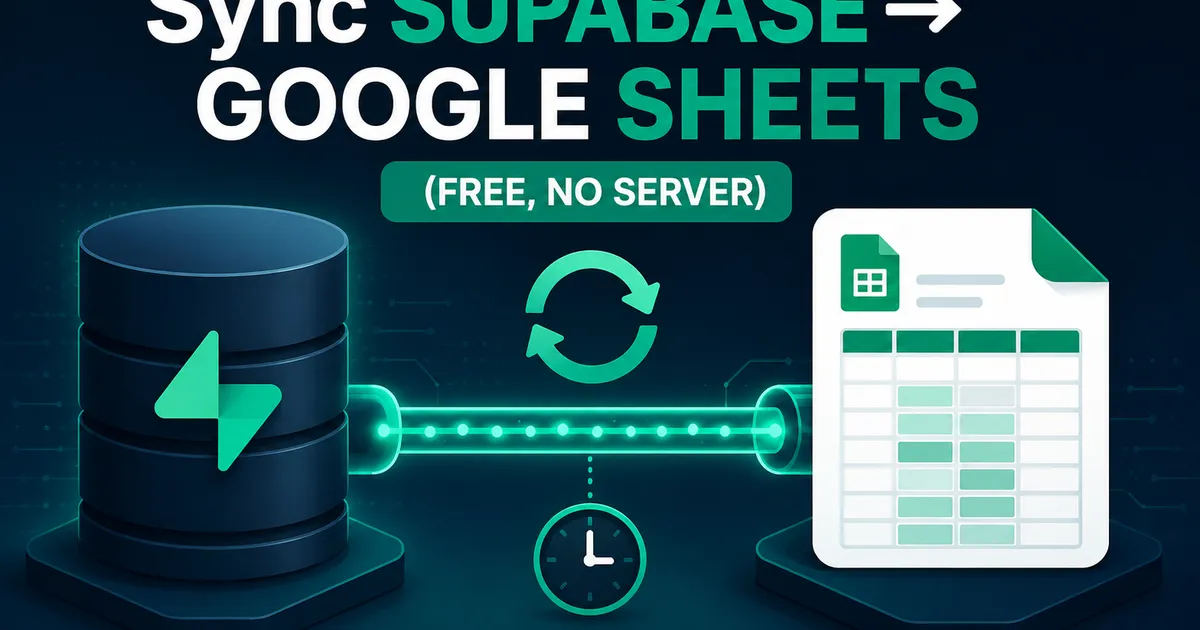 How I Sync Supabase Data with Google Sheets Automatically
