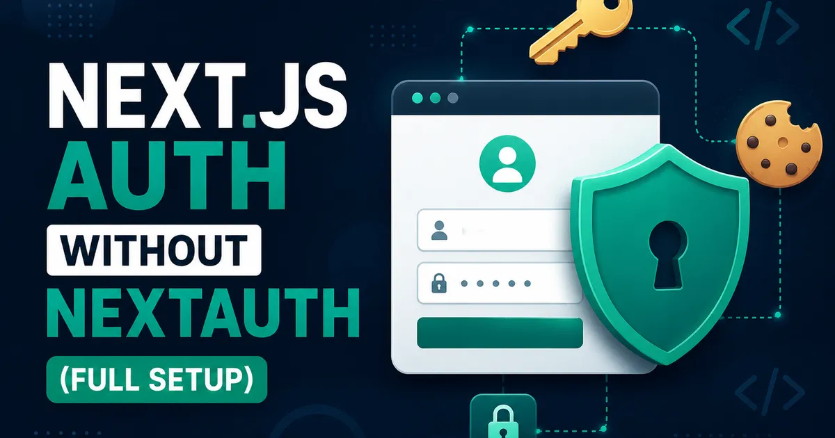 How I Built Authentication in Next.js Without NextAuth