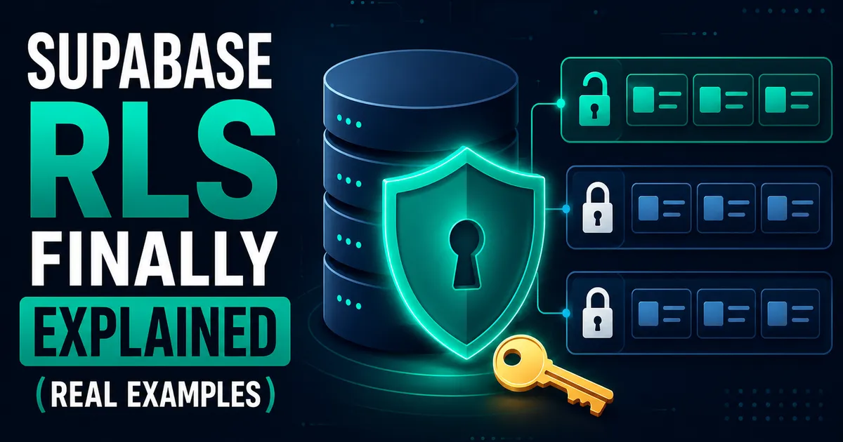 Supabase Row Level Security Explained with Real Examples (Copy These Policies)