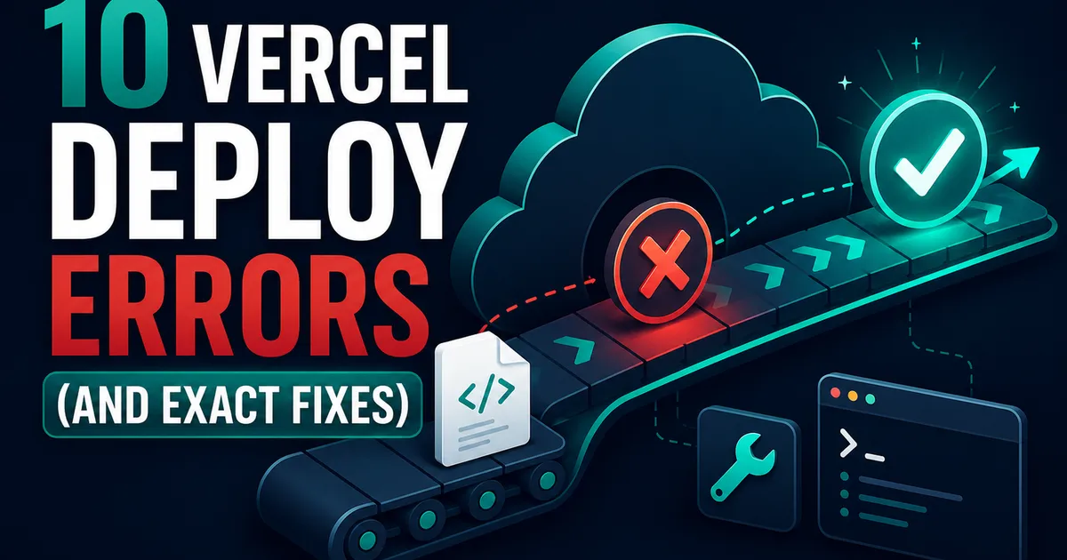 Common Vercel Deployment Errors and Their Solutions